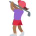 🏌🏾‍♀️ woman golfing: medium-dark skin tone display on Twitter